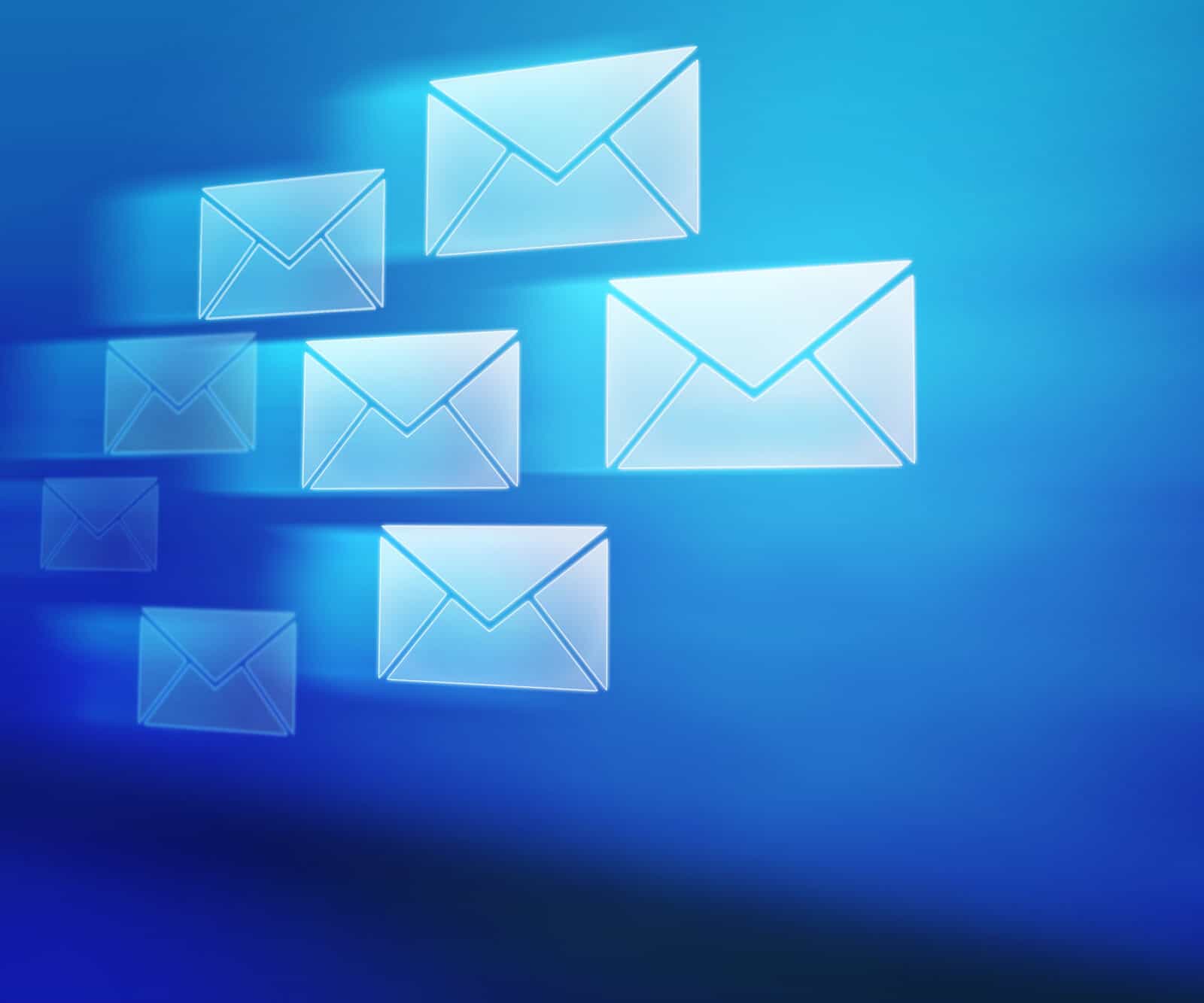 Blue E-mails Abstract Background